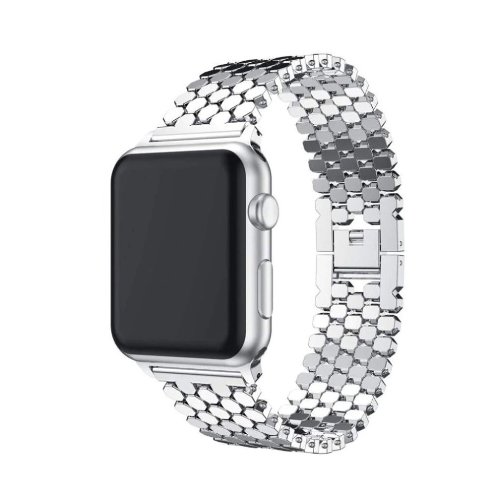 NEW Silver Adjustable Luxury Stainless Steel Strap band For Apple Watch - Picture 1 of 8